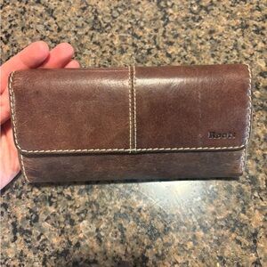 Roots Tribe Leather Trifold Wallet